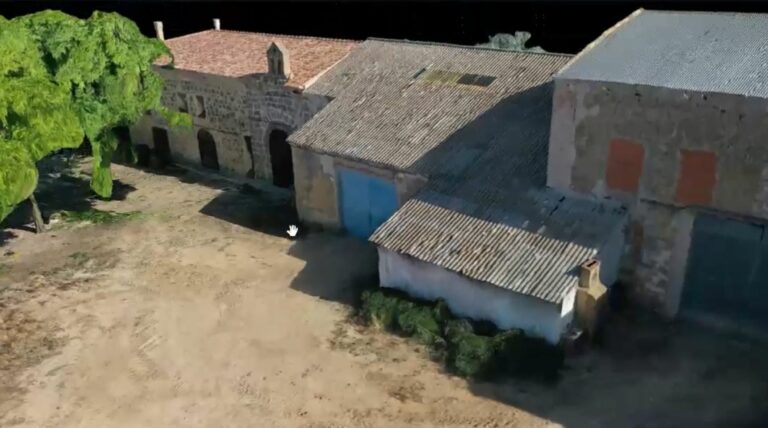 fotogrametría 3D de una casa rural en La Mancha